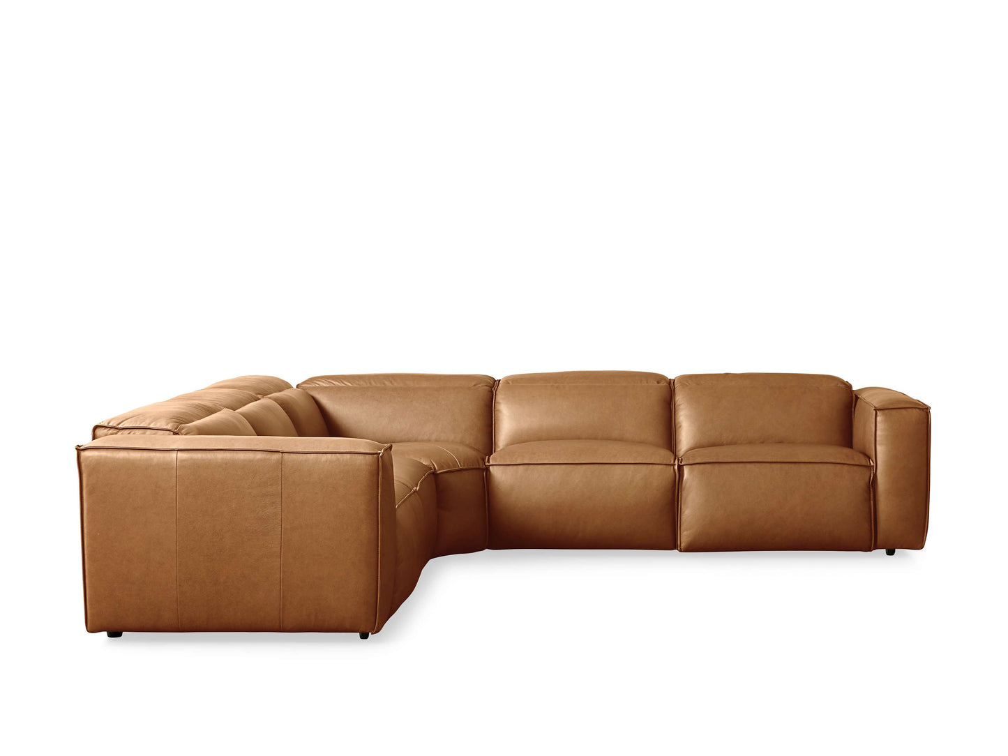 Coburn Leather Five-Piece Motion Corner Sectional