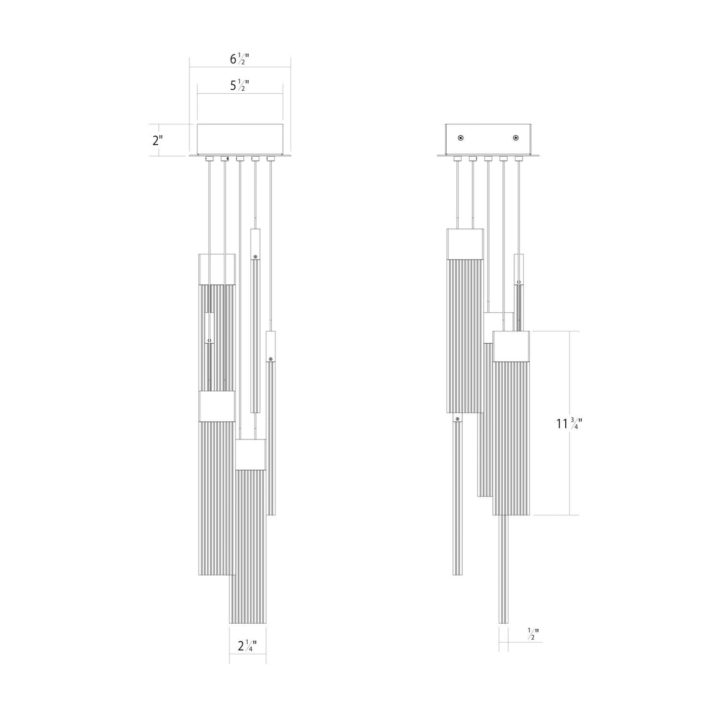 V Panels LED Pendant