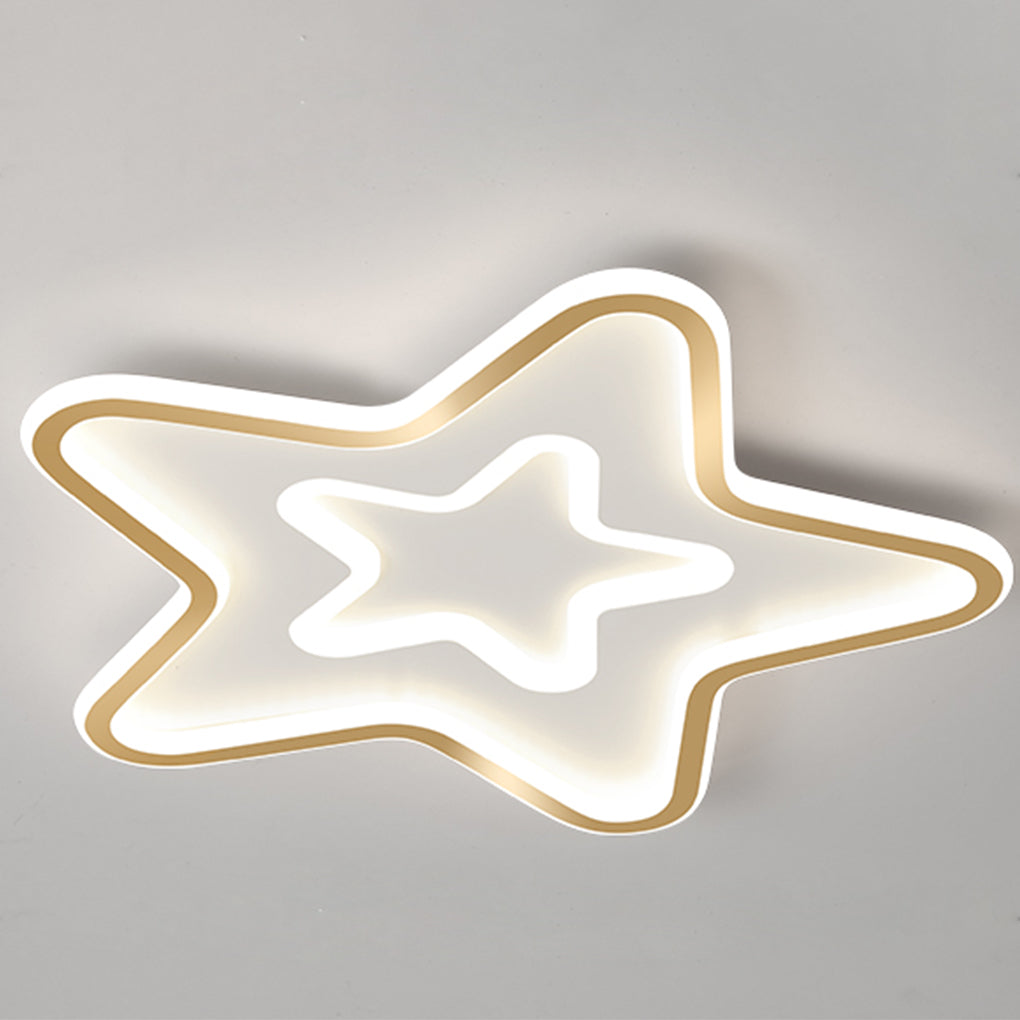 Nordic Simple LED Ultra-thin Five Pointed Star Ceiling Light Kid's Bedroom Lamp