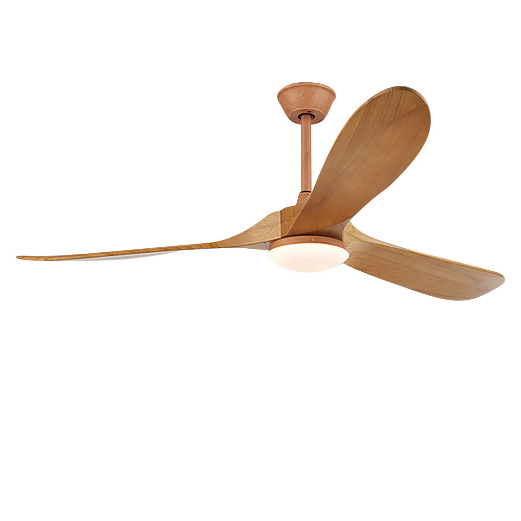 Retro Solid Wood Frequency Conversion Silent Dimming Ceiling Fan with Lights