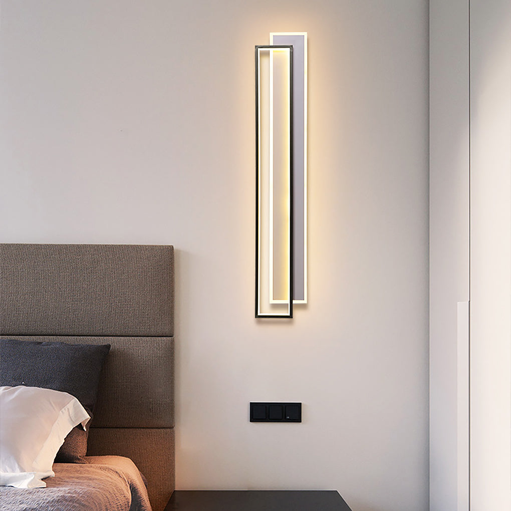 Minimalist Personalized Creative LED Three Color Dimming Strip Wall Lamp