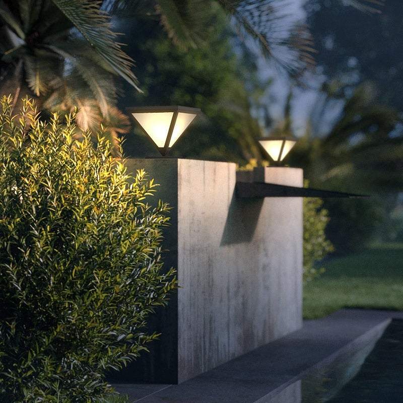 Solar Powered Geometric Shape LED Waterproof Solar Lights Outdoor Lamp