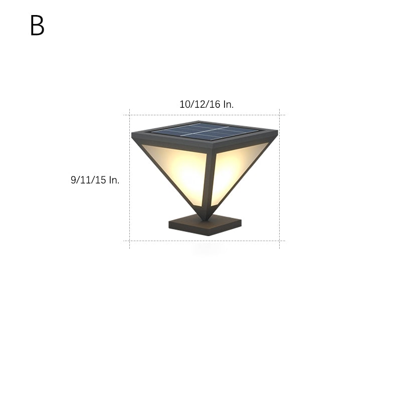 Solar Powered Geometric Shape LED Waterproof Solar Lights Outdoor Lamp