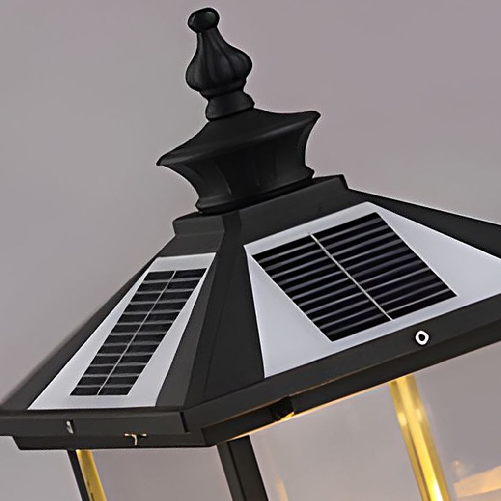 Retro Waterproof Intelligent LED European Style Solar Fence Post Lights