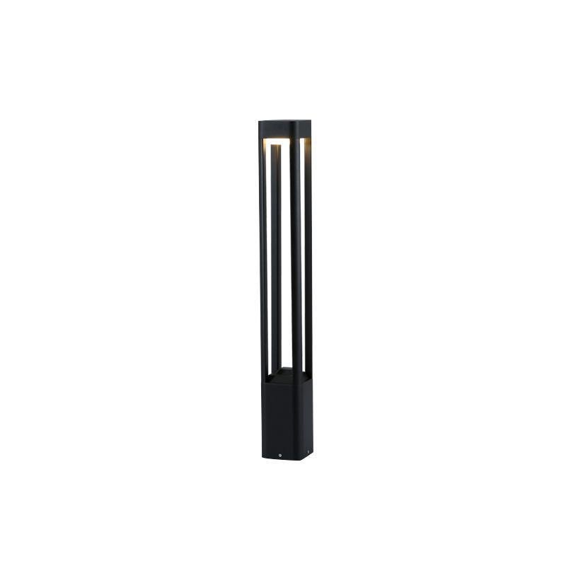 Hollow Aluminum LED Waterproof Black Modern Outdoor Light Post Lamp