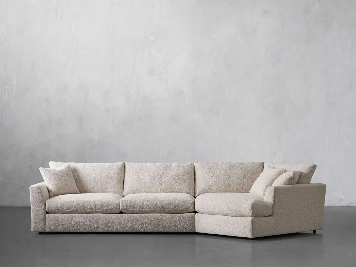 Vernon Two-Piece Right Arm Deep 43" Cuddle Chaise Sectional