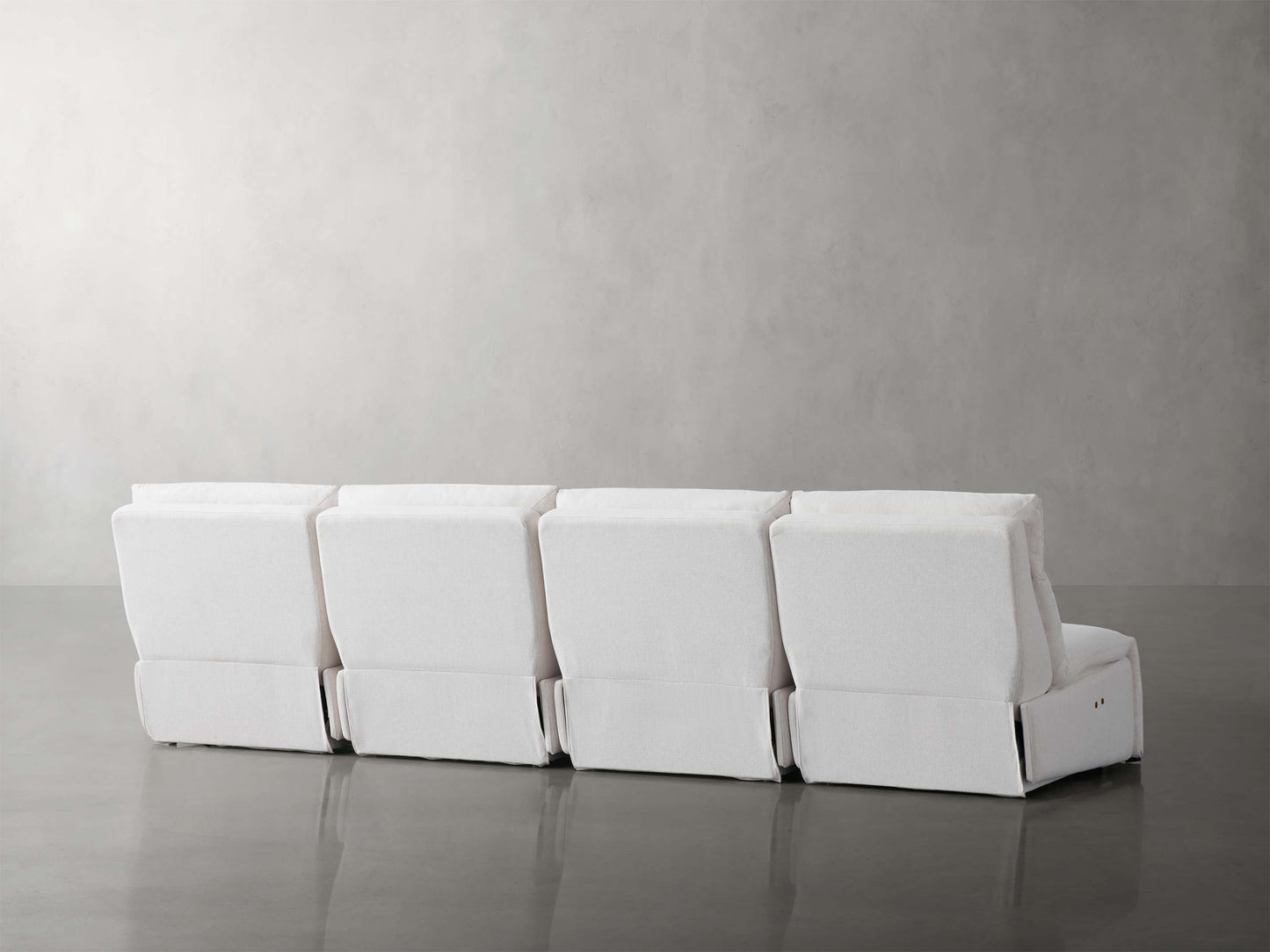 Rowland Tailored Four-Piece Armless Motion Modular Sofa