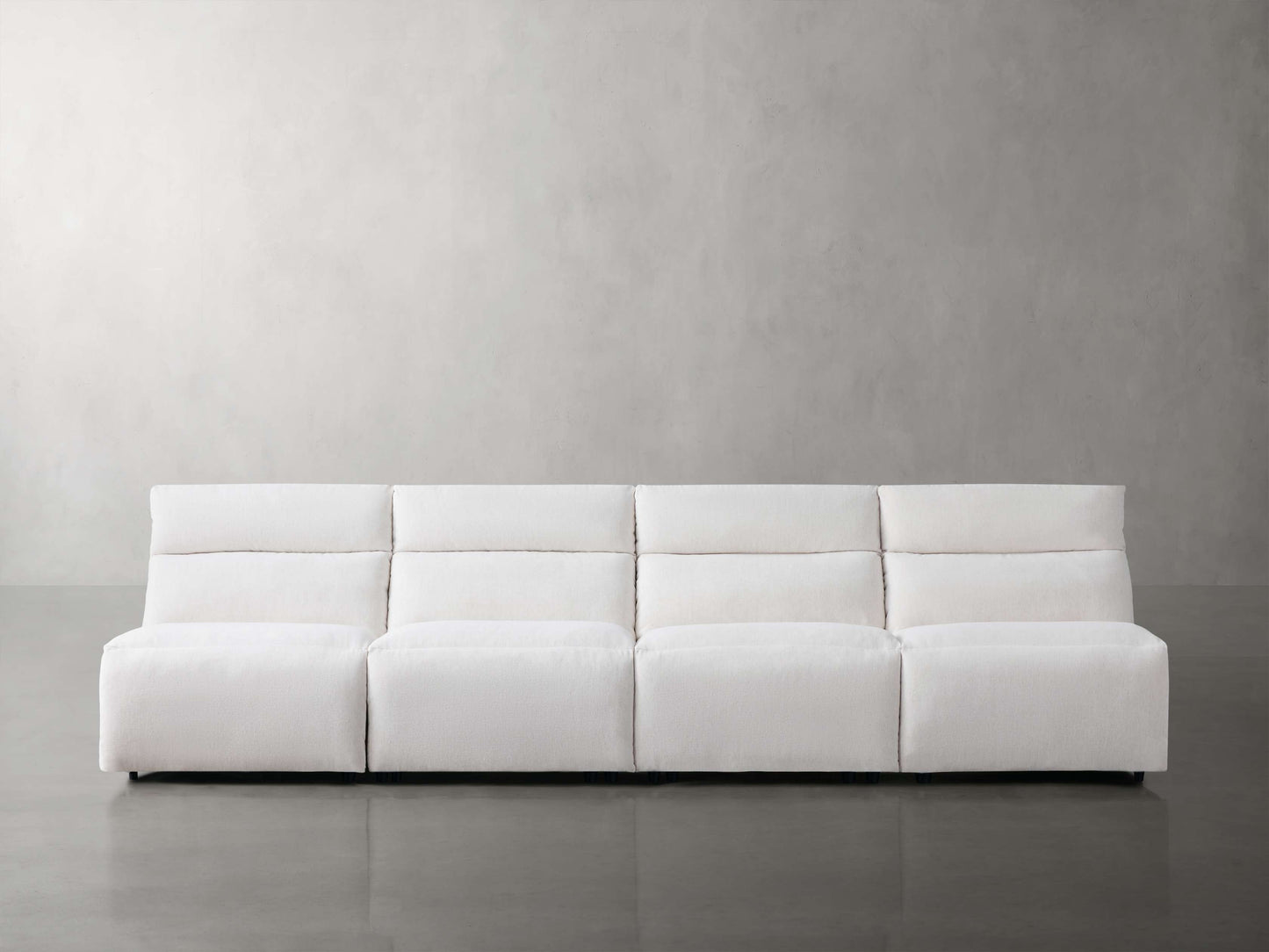 Rowland Tailored Four-Piece Armless Motion Modular Sofa