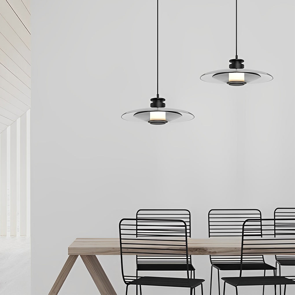 Minimalist Creative Round Glass LED Modern Pendant Lights Chandelier