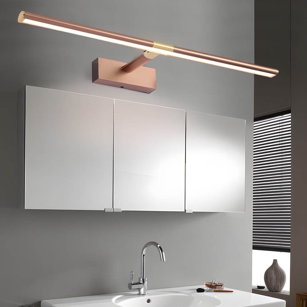 Retractable LED Bathroom Vanity Light with Adjustable Rod and Matte Finish