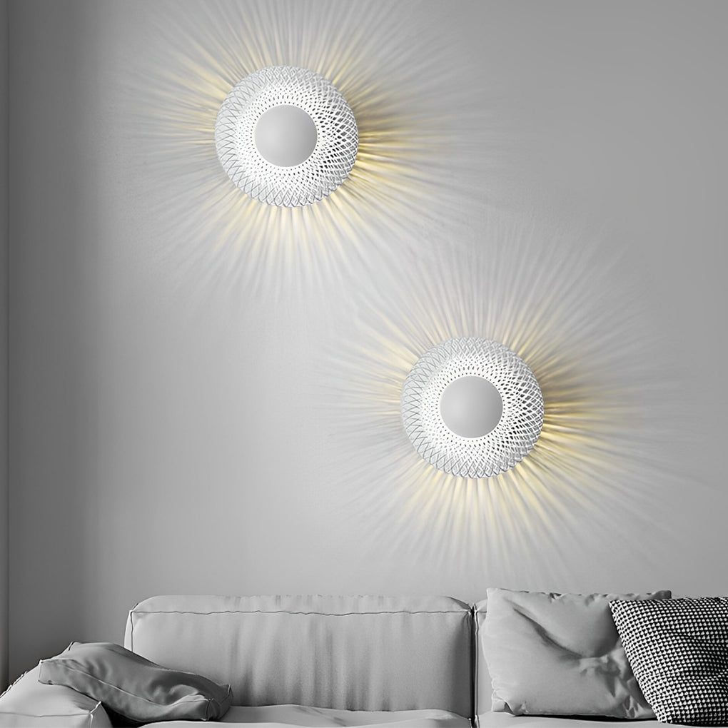 Artistic Creative Circular Nest Grid LED Modern Wall Sconce Lighting