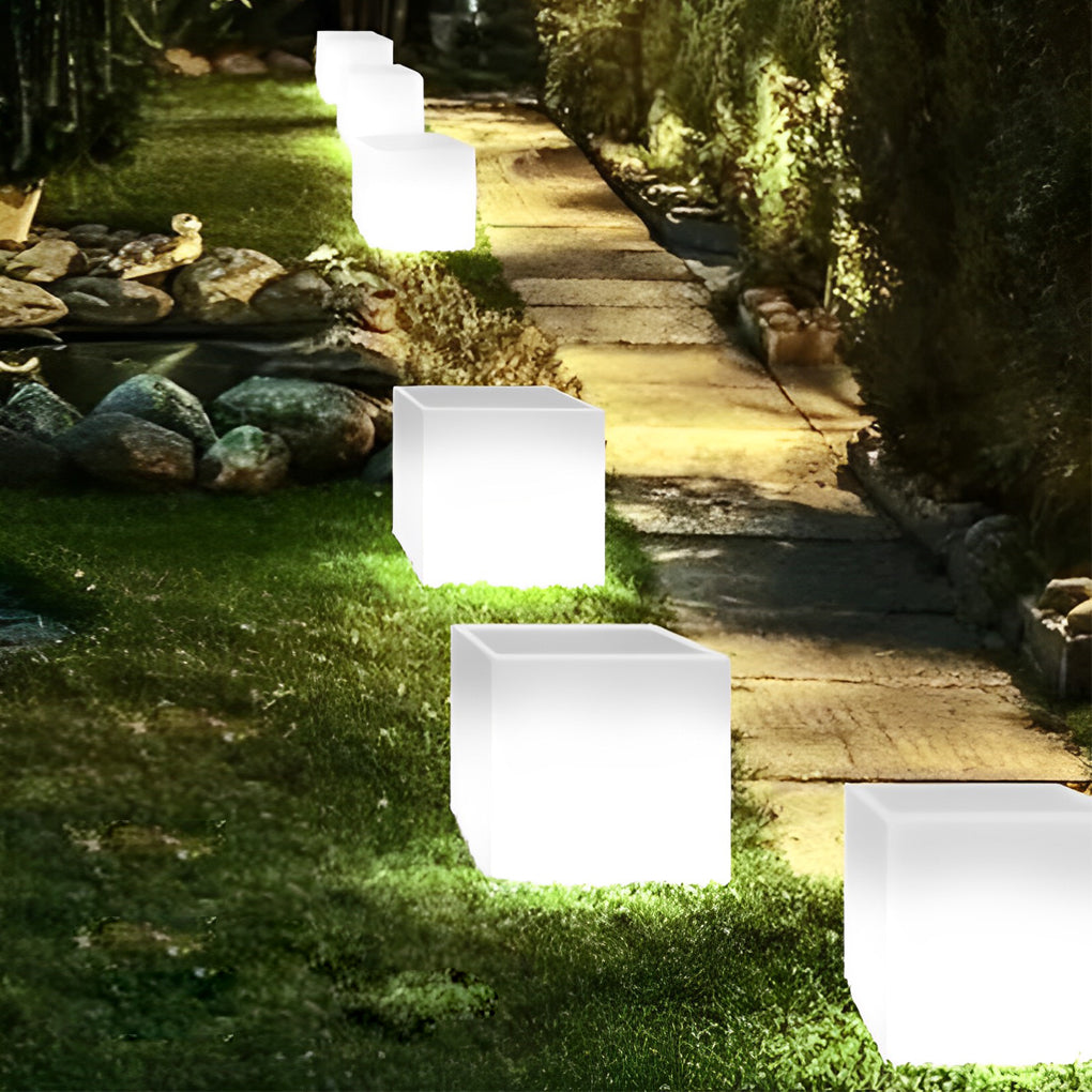 Square Waterproof Multipurpose Intelligent LED Solar Flower Pot Lights