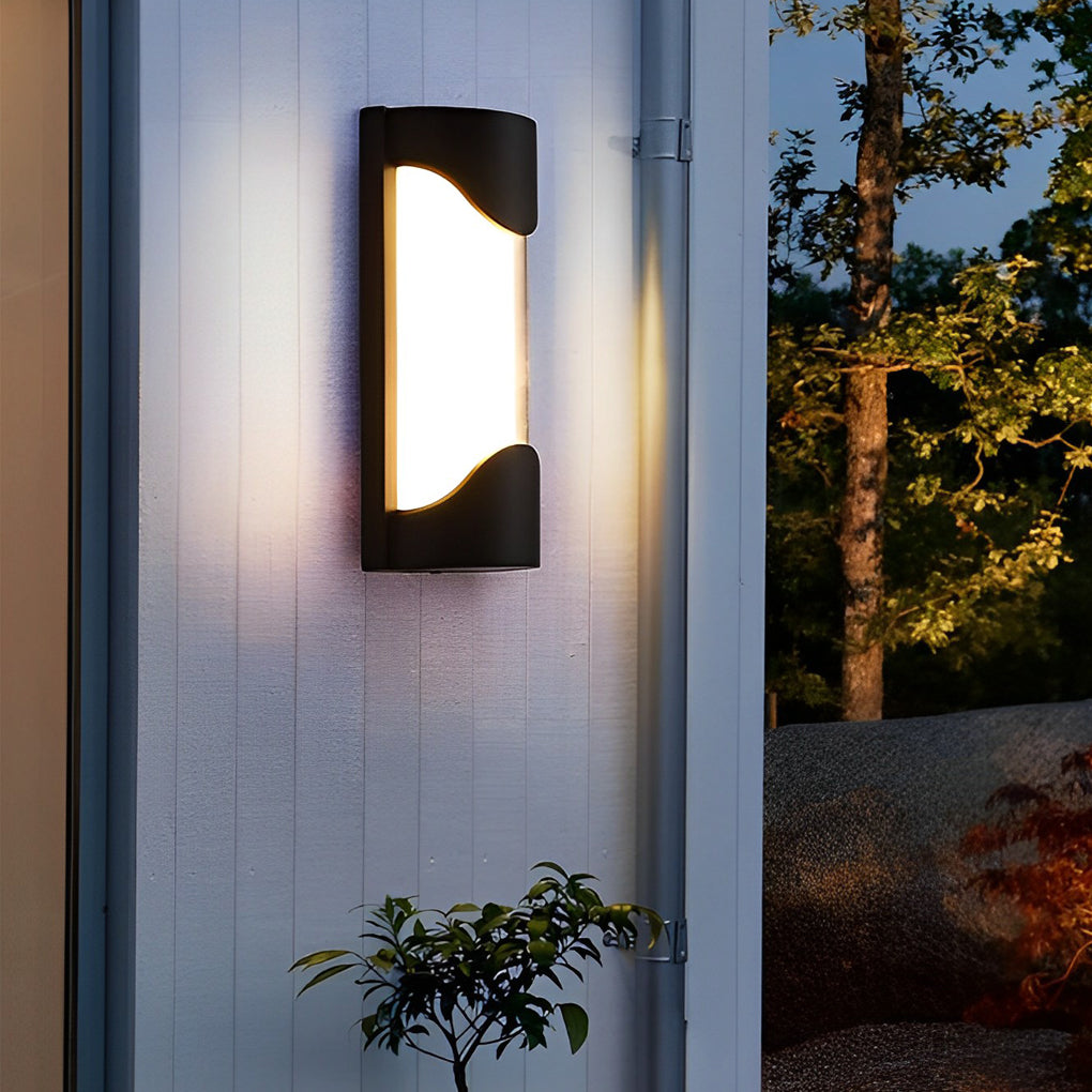 Creative Waterproof LED Black Modern Outdoor Wall Lamp Exterior Lights