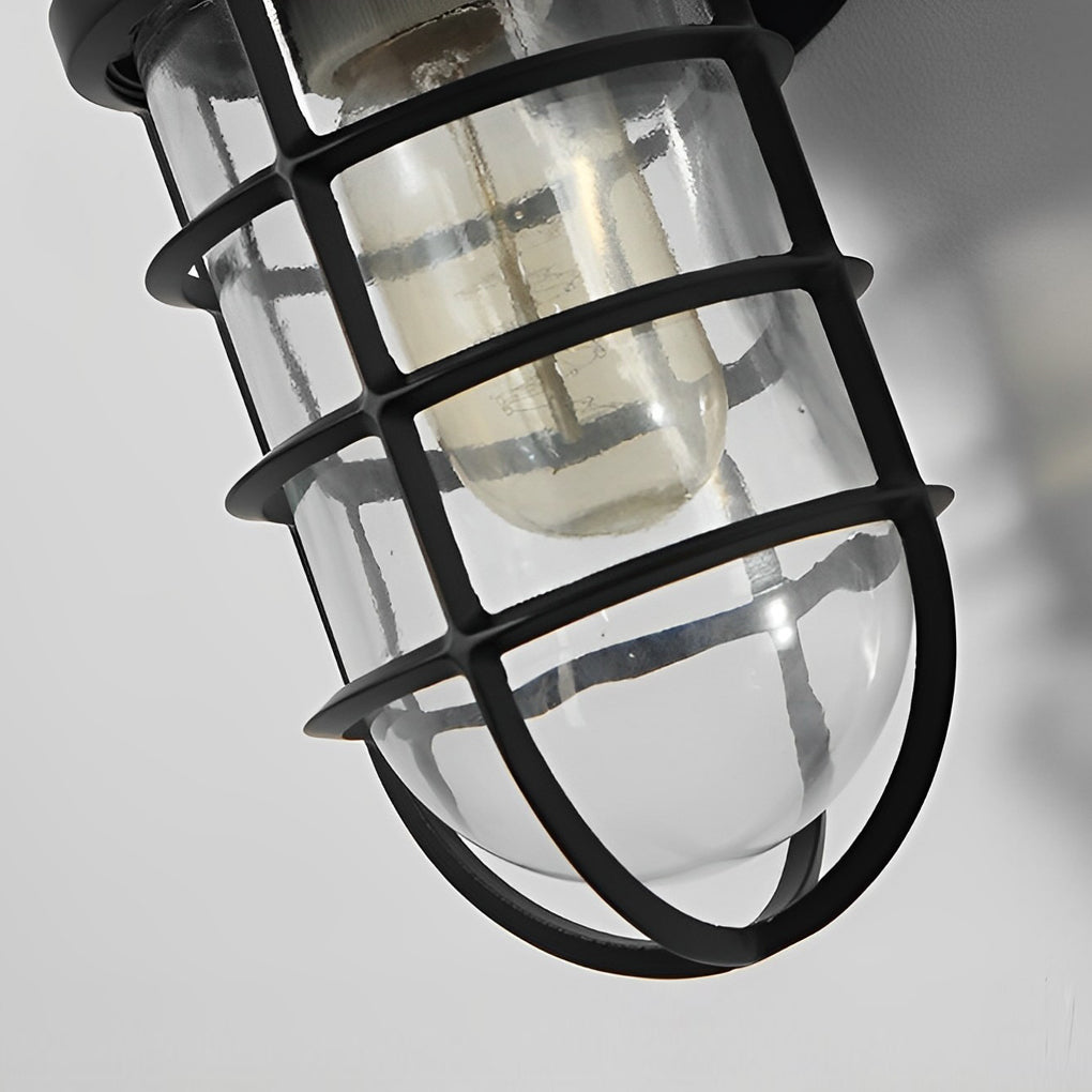 Retro Cage Shape LED 4w Waterproof American-style Outdoor Wall Lamp