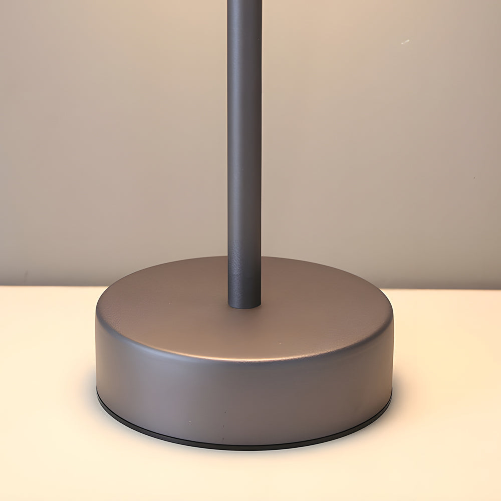 Tunable Metal Finish Table Lamp in Hat-style