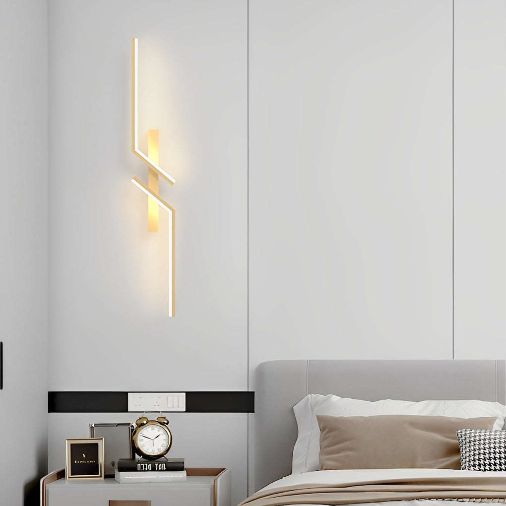 Irregular Symmetrical L Shape Creative LED Minimalist Wall Lamp Sconces Lighting