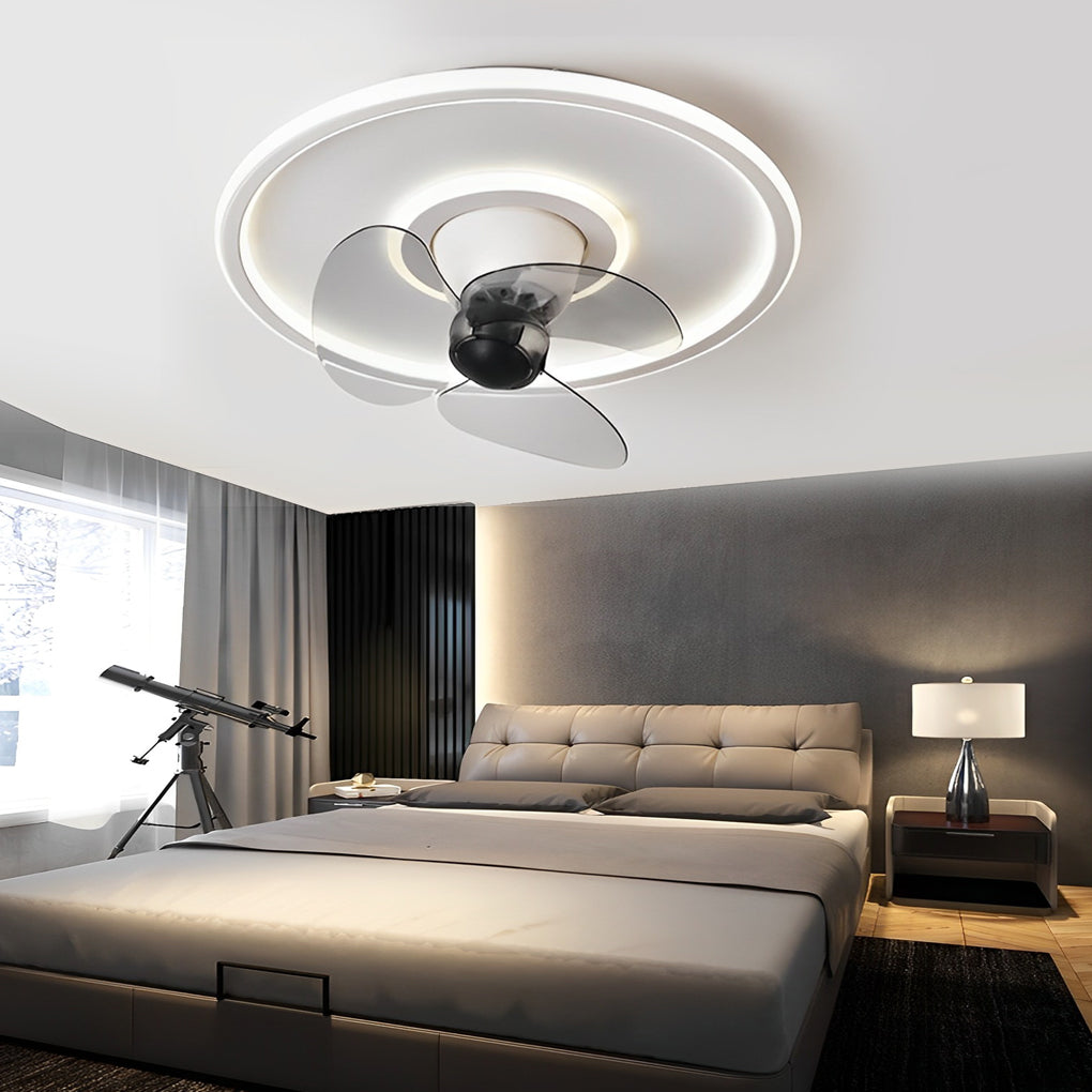 Smart Silent 360° Rotating Dimmable LED Invisible Ceiling Fan Lights