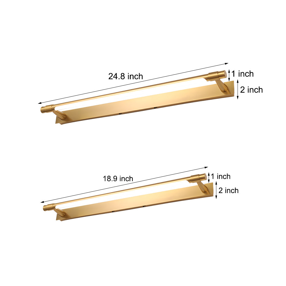 120° Rotatable Flush-Mount Bathroom Vanity Light with Linear Bar and Elegant Finishes