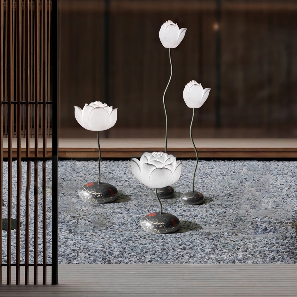 Short Fancy Lotus Aesthestics LED Flower Floor Lamp