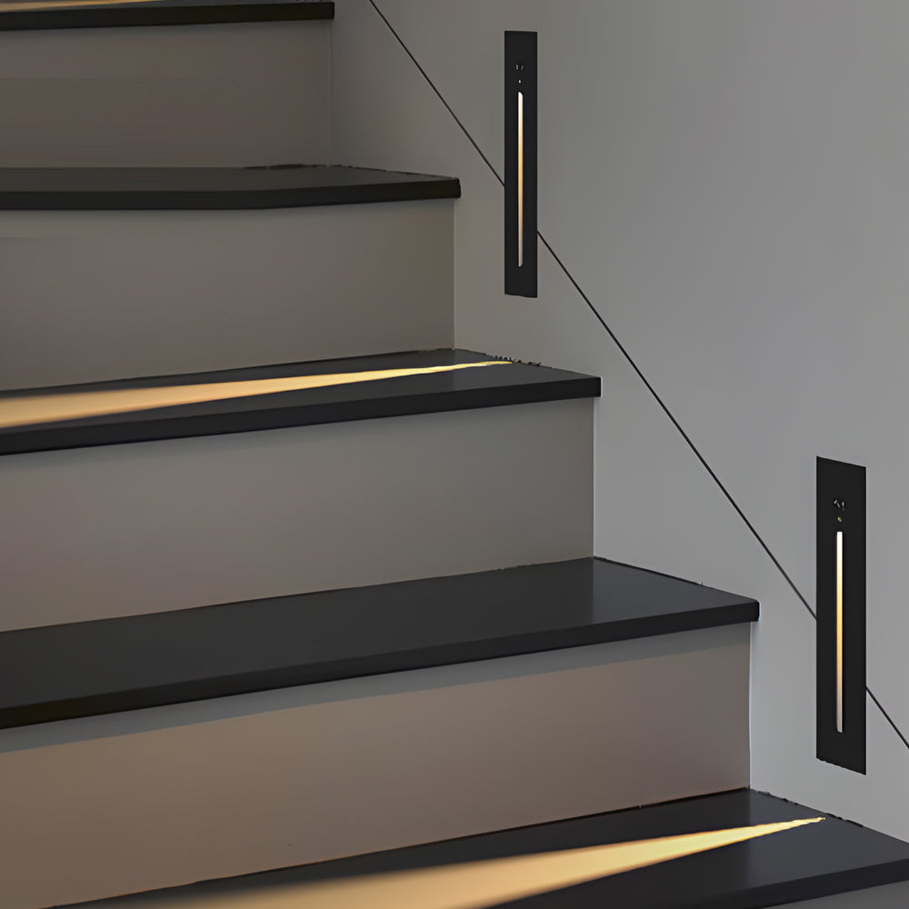 Vertical Motion Sensor LED Stair Light Wall Recessed Contemporary Lighting For Indoor and Outdoor Steps