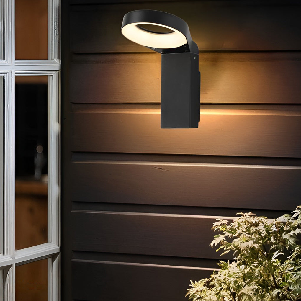 Spoon-shaped Waterproof 18W LED Black Modern Wall Lamp Pathway Lights