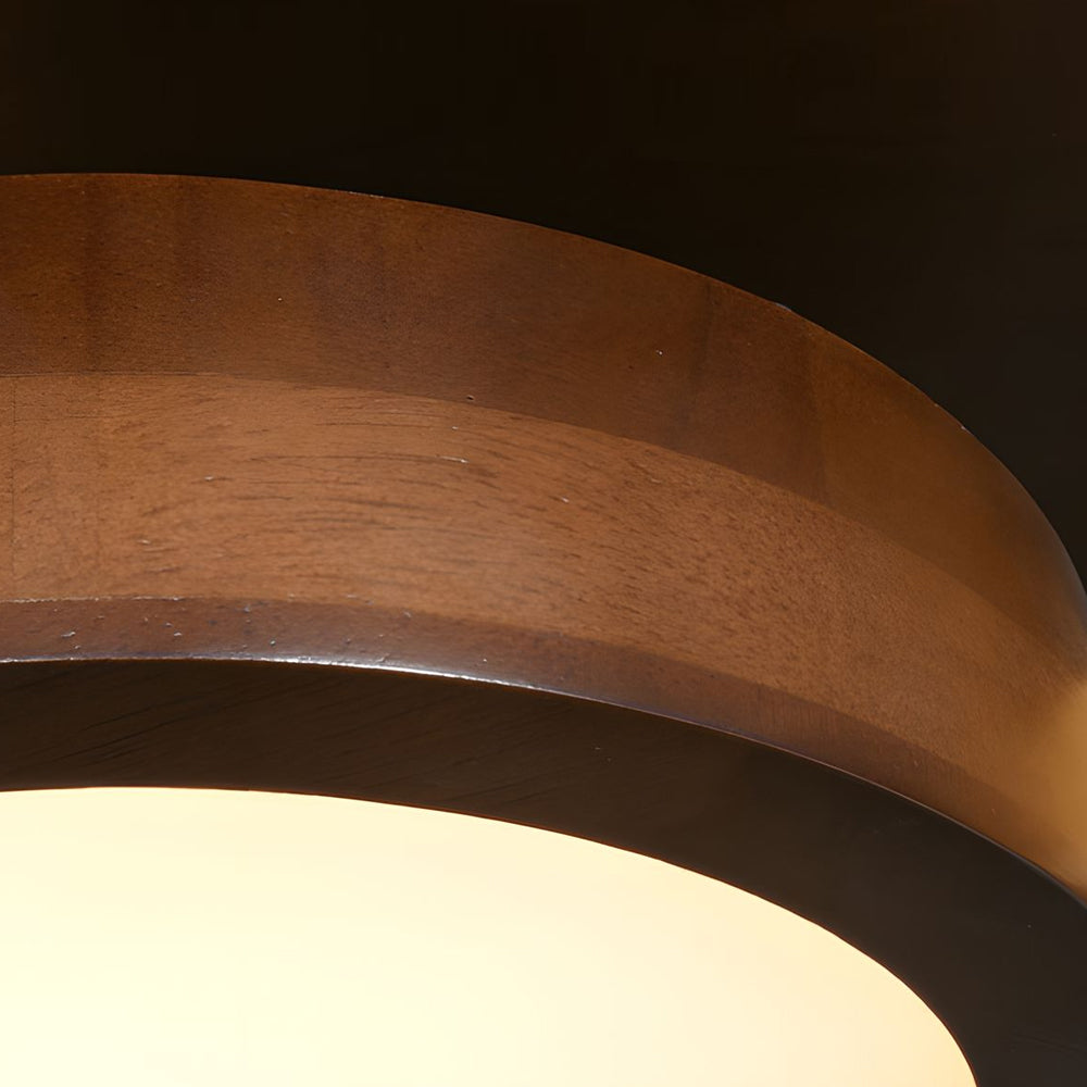 Modern Sputnik 3/4/5-Light Walnut Circles Flush Mount LED Ceiling Light