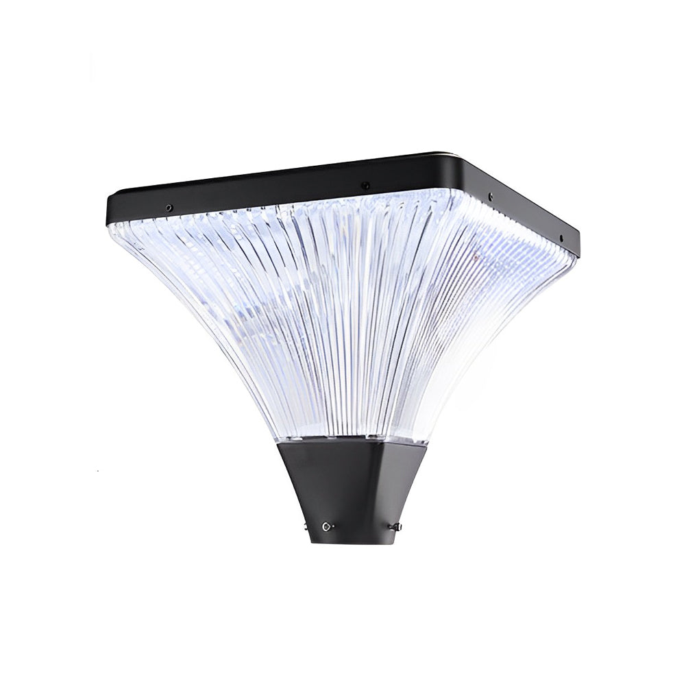 Stripes Waterproof Square Intelligent Modern Solar Garden Lamp Post