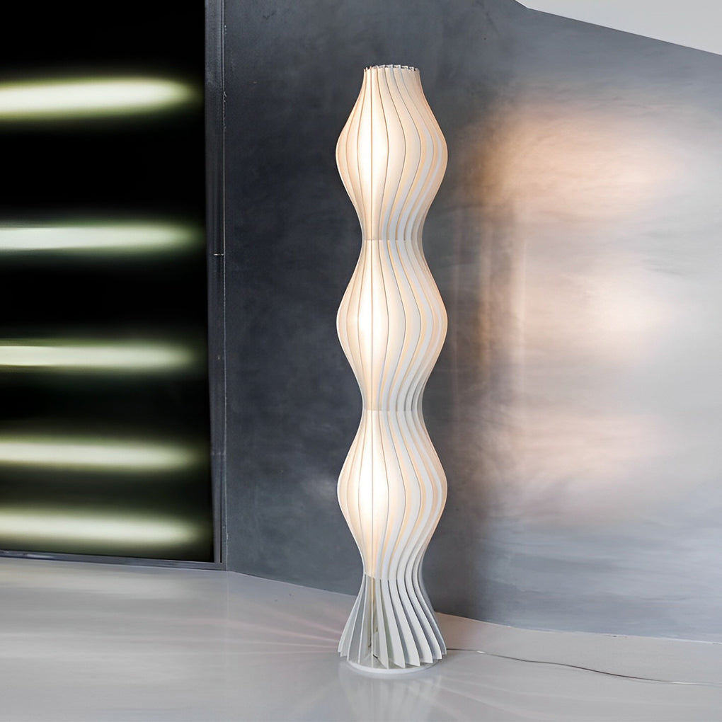 Modern Coastal LED Wavy Floor Lamp