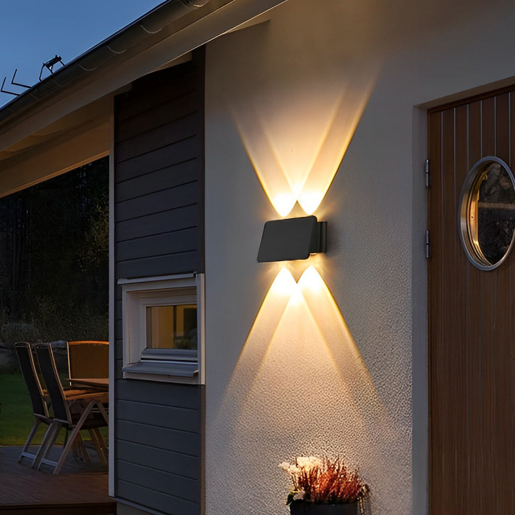 Waterproof LED Up and Down Lights Solar Wall Lamp Wall Washer Lights