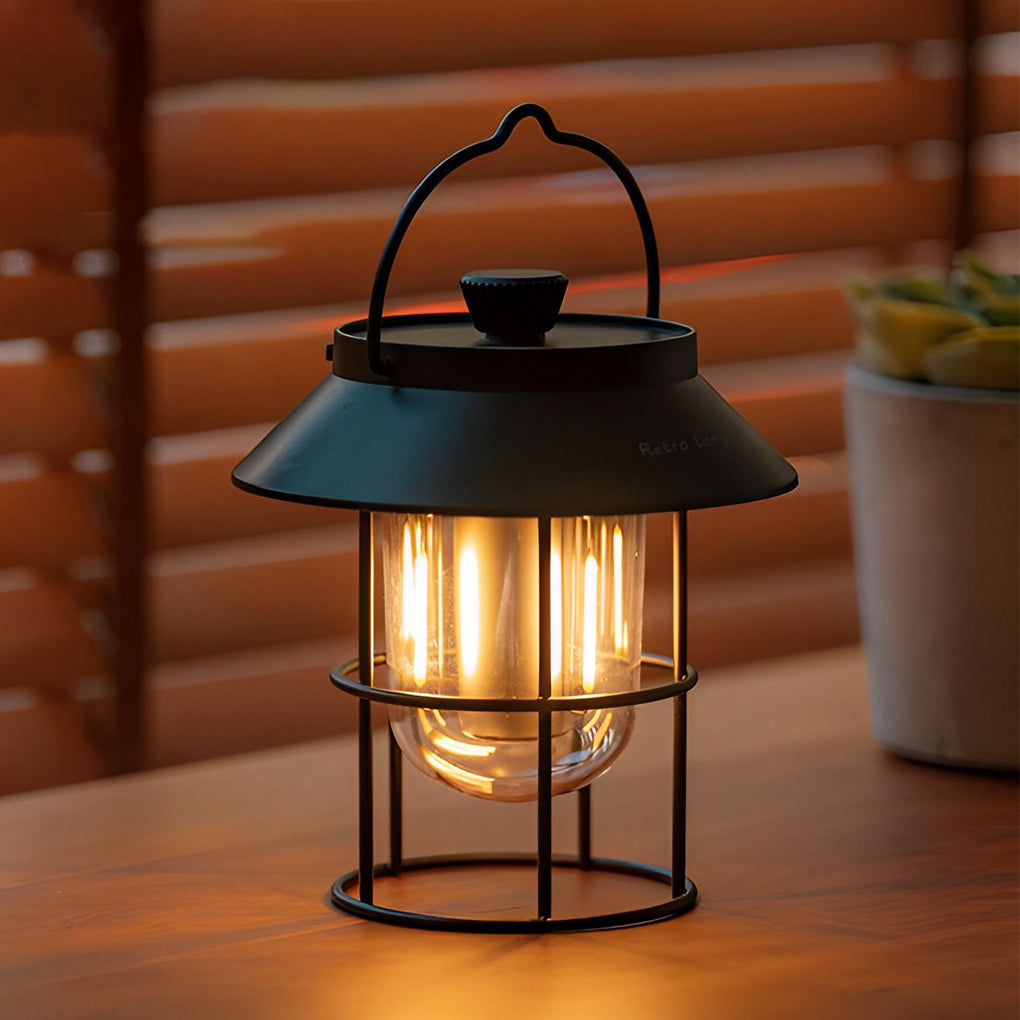 USB Rechargeable Dimmable LED Hanging Stand Portable Outdoor Lanterns