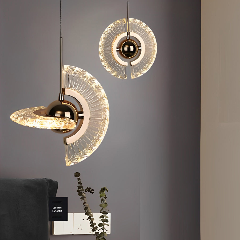 Creative Circle Anodized Acrylic LED Modern Pendant Lighting Hanging Lamp