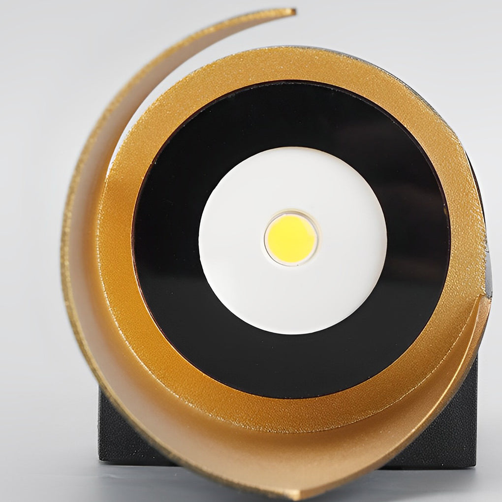 Spiral Exterior Up and Down Wall Lights Outdoor Wall Mounted Light with Gold Interior