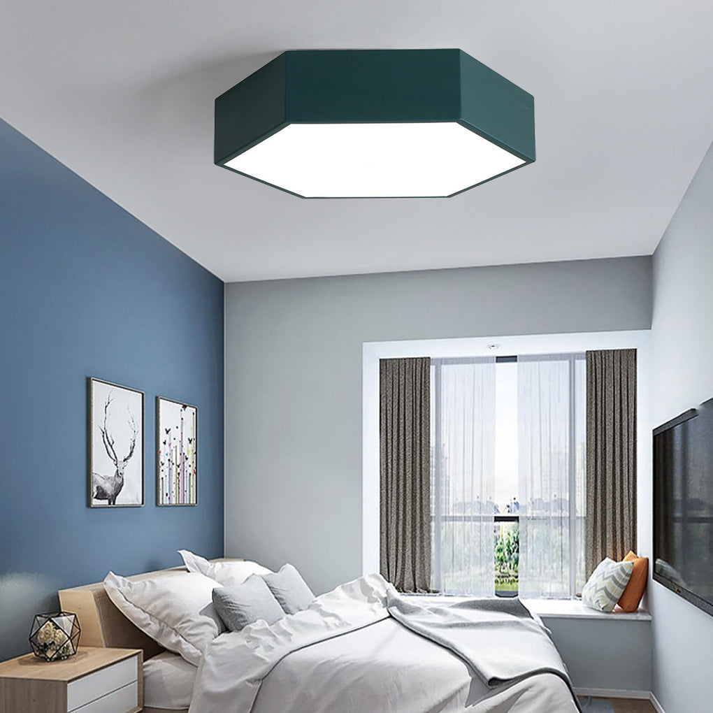 Geometric Shaped LED Wireless Control Modern Ceiling Lights Flush Mount Lighting