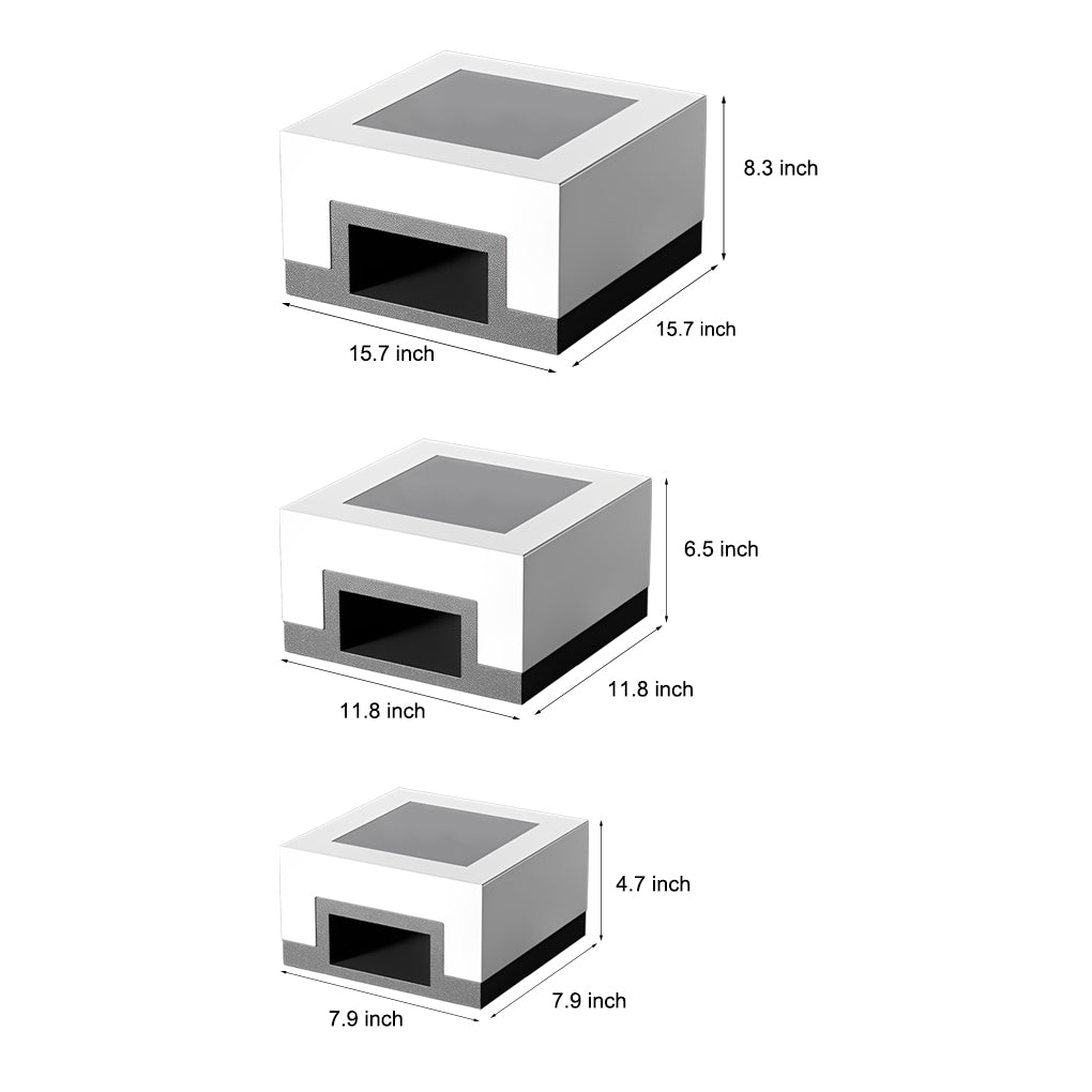 Minimalist Square Waterproof LED Black Modern Solar Post Caps Lights