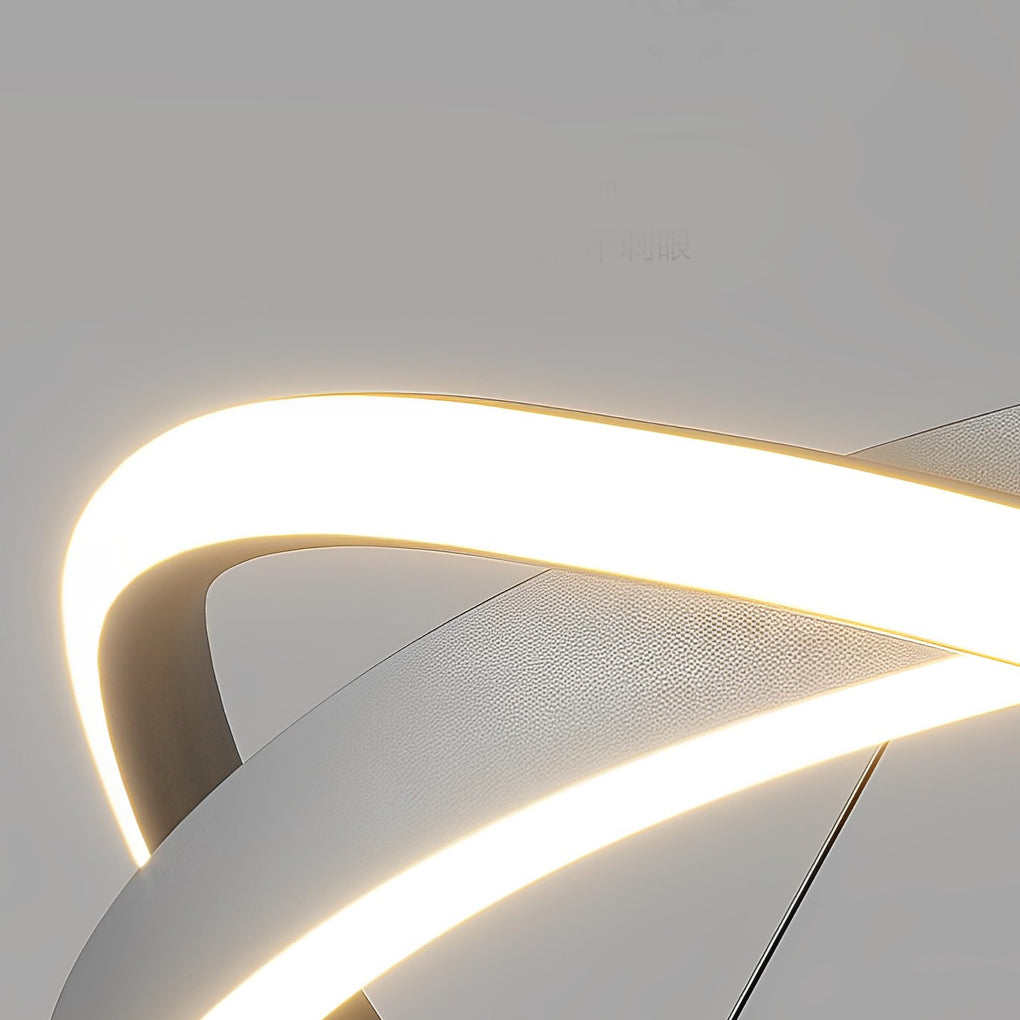 Circular Wave Rings Three Step Dimming Minimalist Nordic Chandelier