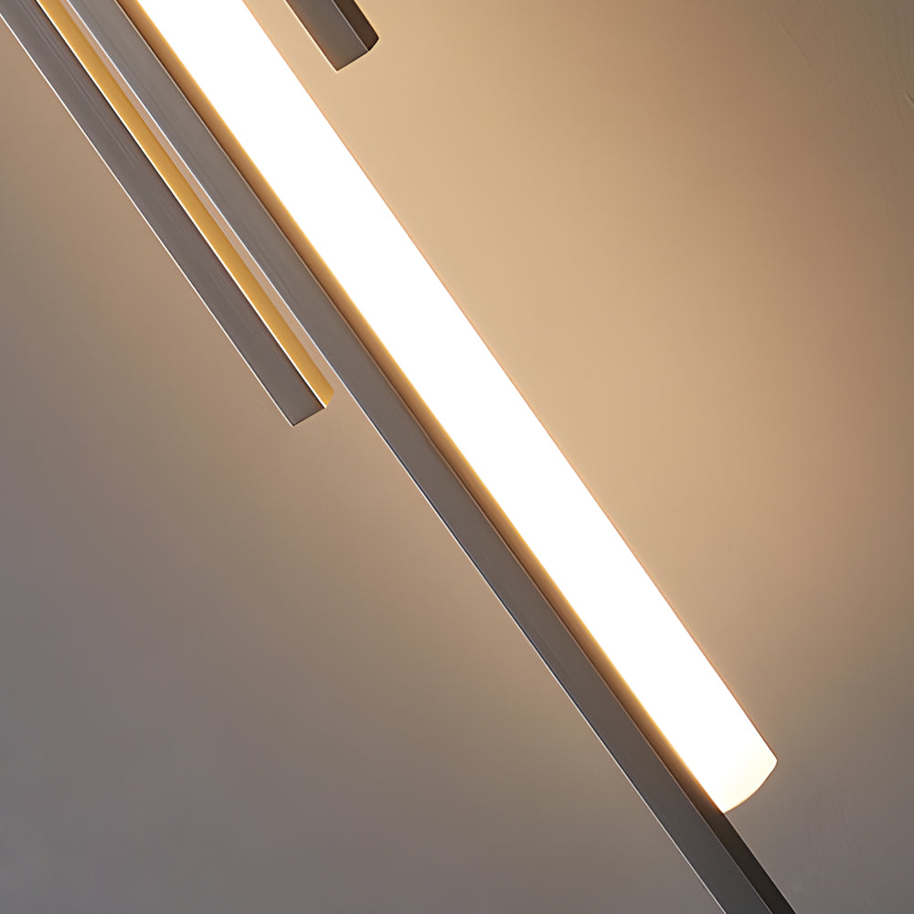 Long Strips Grille Iron Acrylic Simple Modern LED Wall Light Fixture