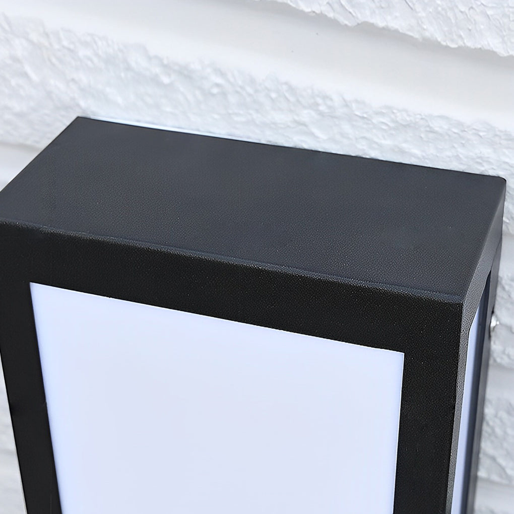 Rectangular LED Waterproof Black Modern Outdoor Exterior Light Wall Lamp