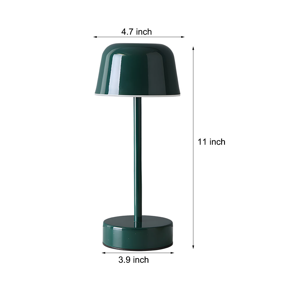 Tunable Metal Finish Table Lamp in Hat-style