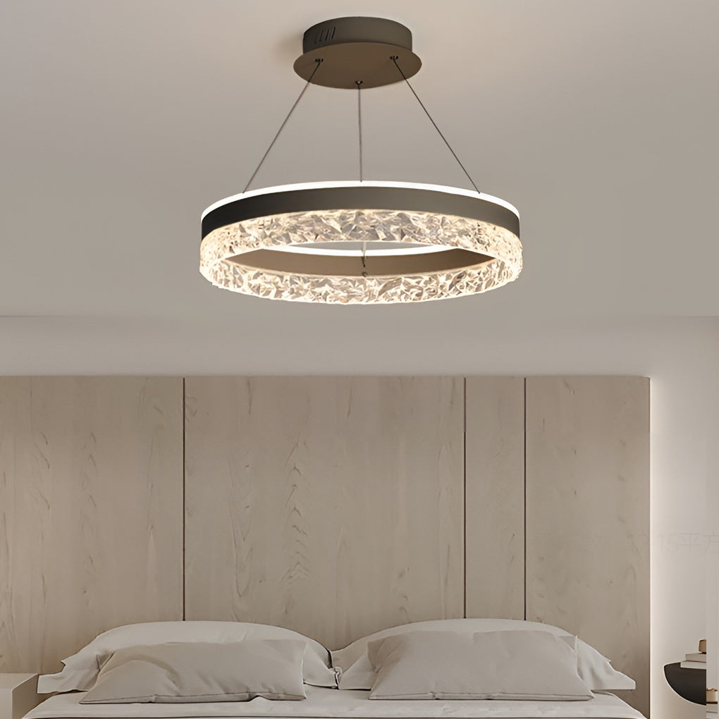 Circular Ring Three-step Dimming LED Modern Chandelier Island Lights