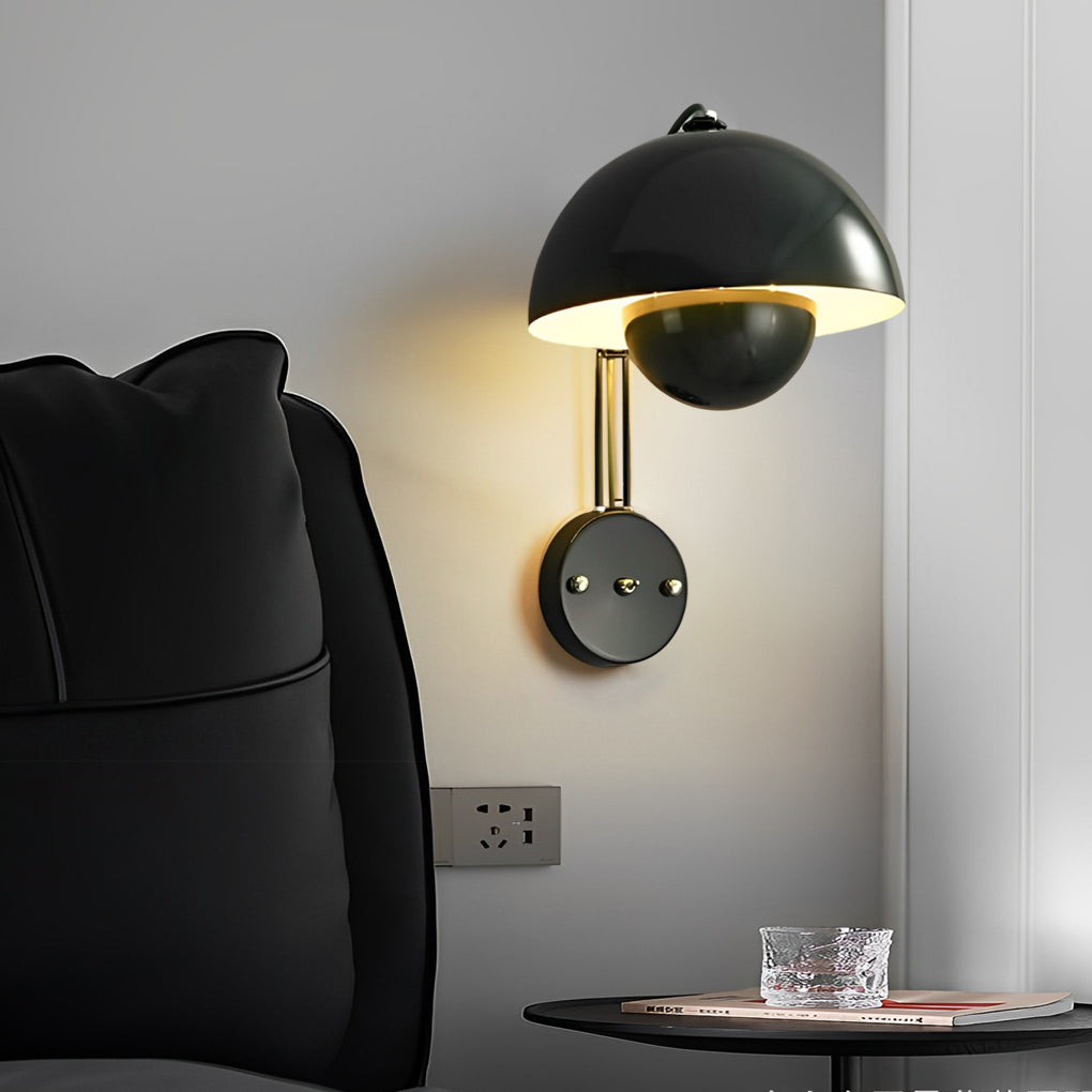 Creative Circular Three Step Dimming Nordic Round Wall Sconce Wall Lamp