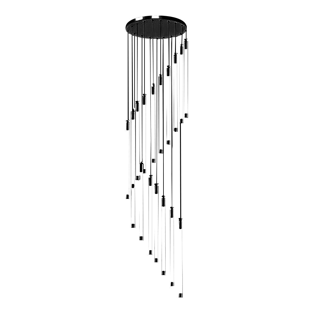 Spiral Creative Long Strip LED Modern Duplex Staircase Chandelier Light