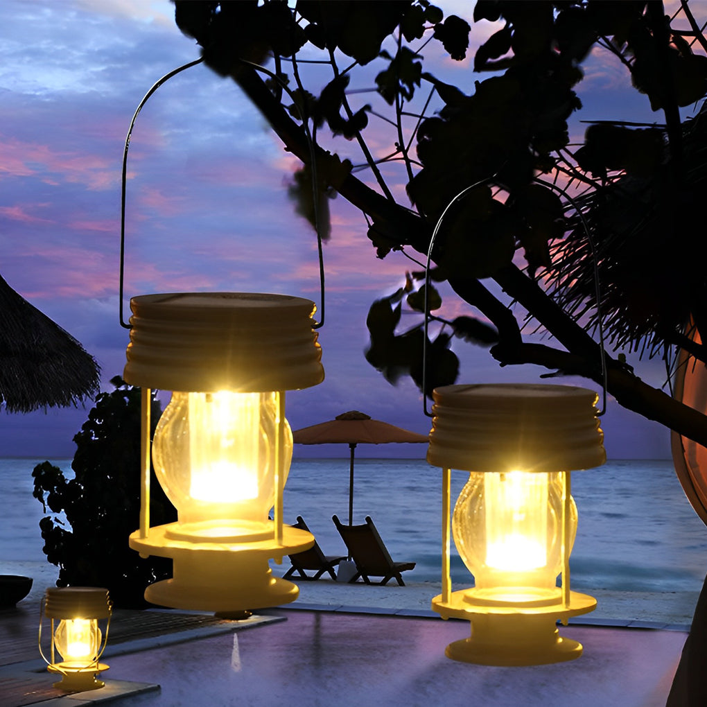 Retro Portable Waterproof Intelligent Led Solar Powered Outdoor Lights