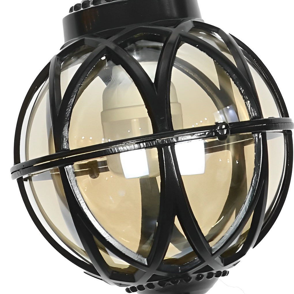 European-style Retro Pendant Aluminum Glass Hanging Ball Outdoor Ceiling Light