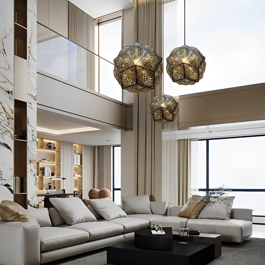 Irregular Ball 3D Stainless Steel Postmodern Chandelier Pendant Lights