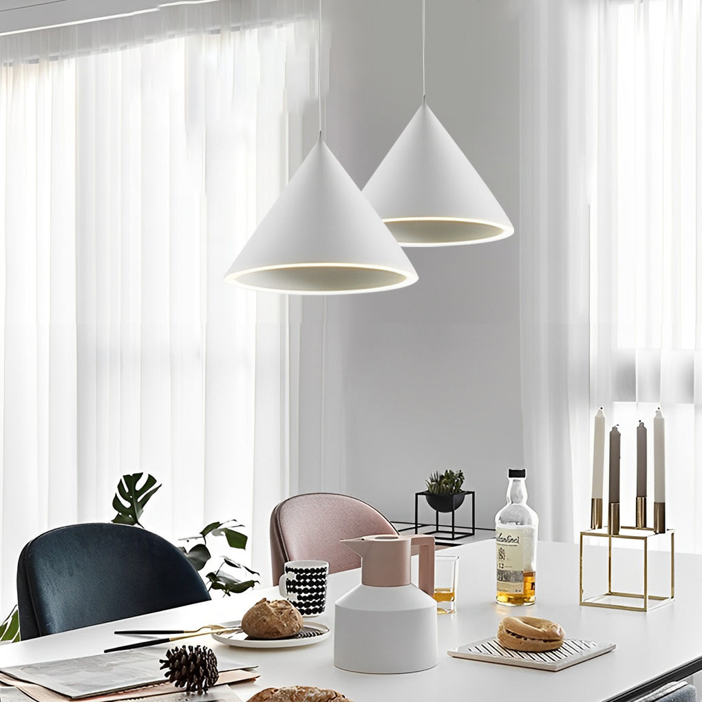 Minimalist Conical LED Macaron Color Nordic Pendant Light Kitchen Island Lighting