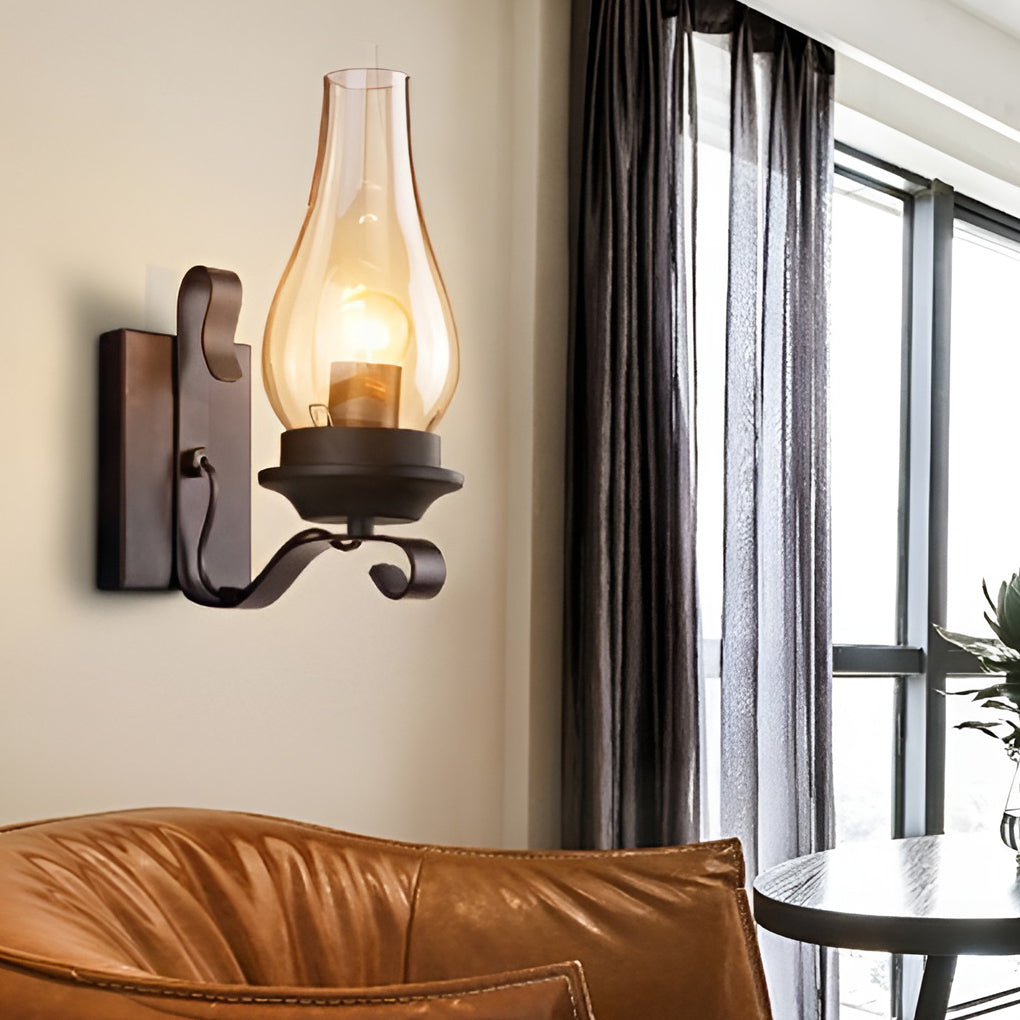 Retro Glass E27 Industrial Wall Lamp Wall Sconces Lighting