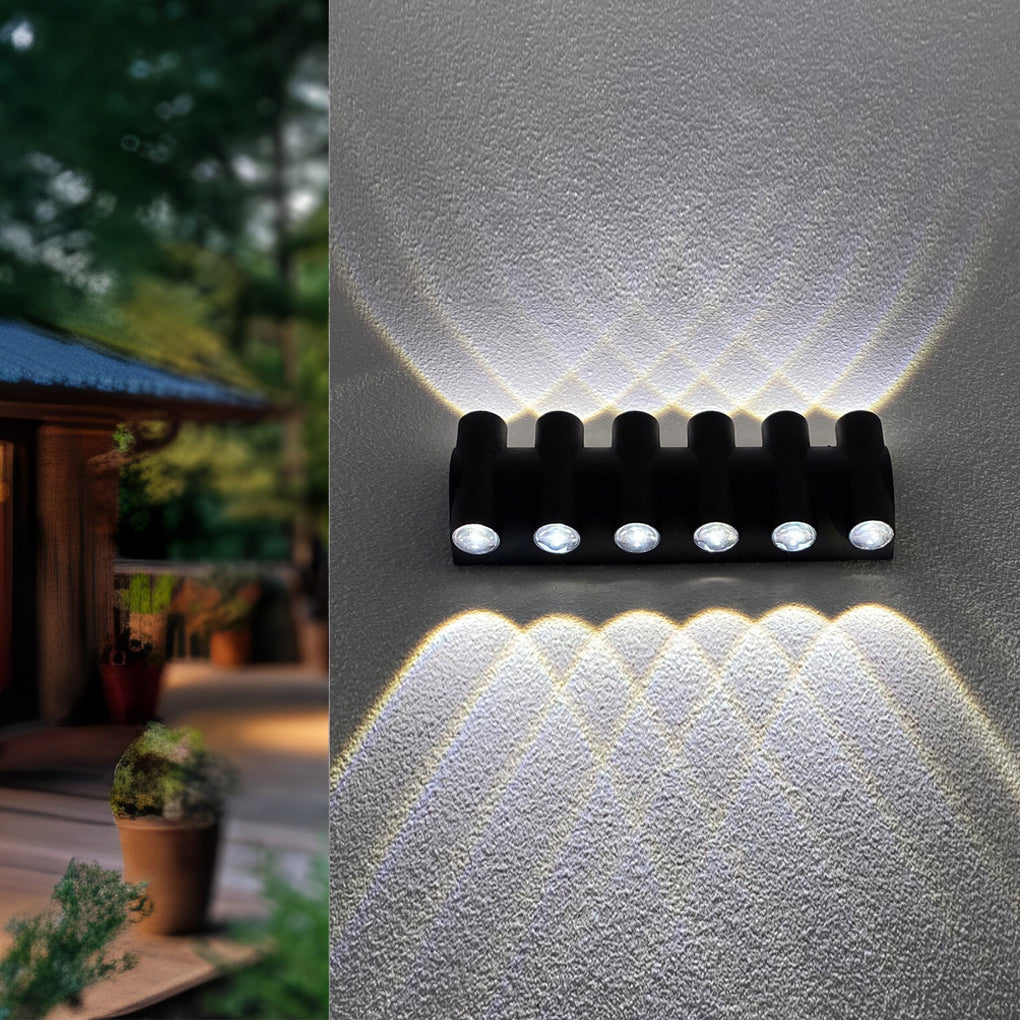 Up and Down Light LED Waterproof Black Modern Wall Washer Light Wall Lamp