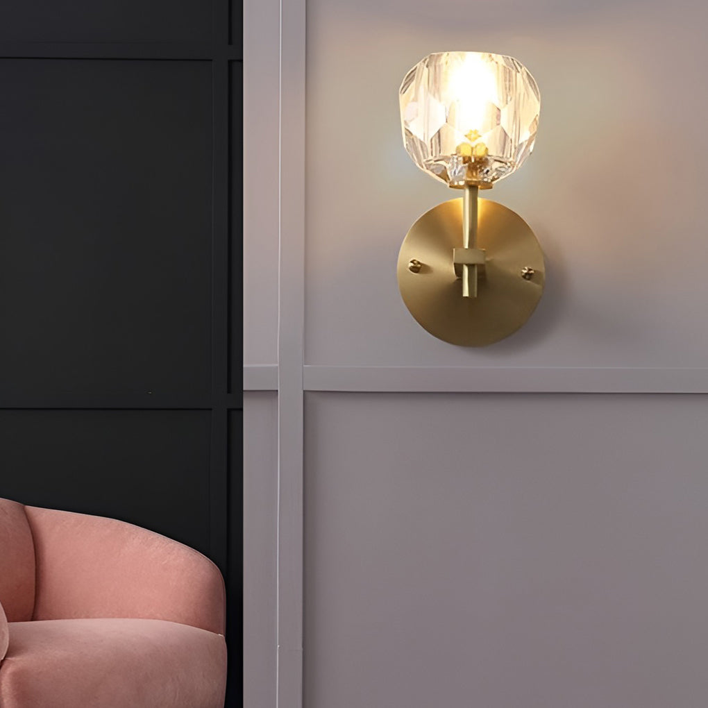 [Clearance Sale] Ball-shaped LED Crystal Gold Postmodern Plug in Sconce Lighting Wall Lamp