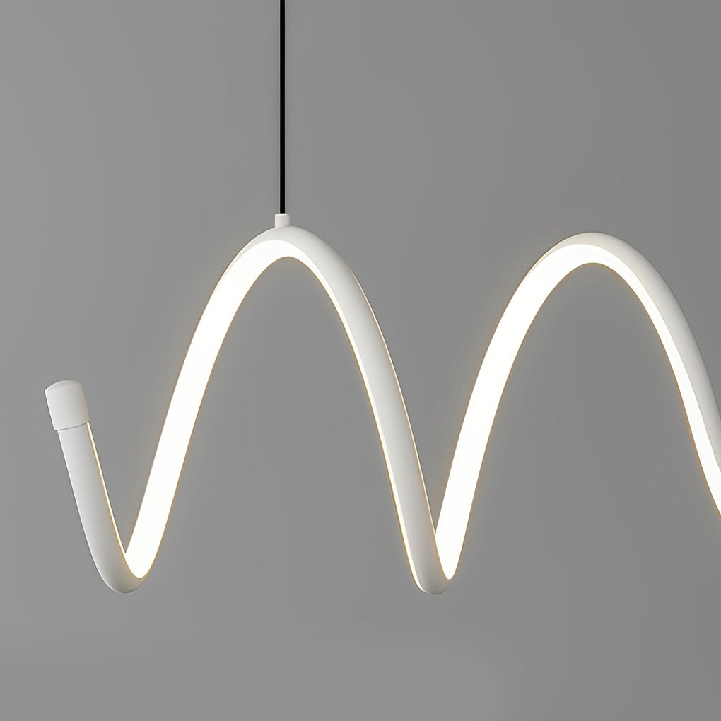 Minimalist Waves Circular Stepless Dimming LED Intelligent Chandeliers