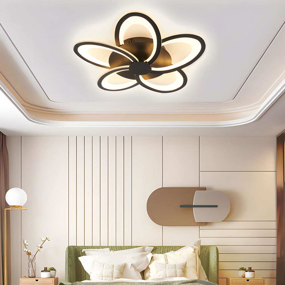 Modern Petal Flush Mount Light - Acrylic LED Flower Shape Ceiling Lamp